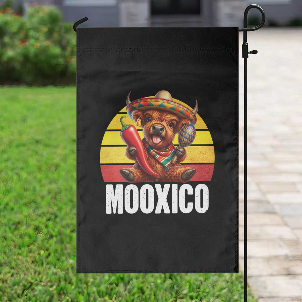 Funny Highland Cow MooXico Garden Flag Cinco De Mayo Fiesta Party TS12 Print Your Wear