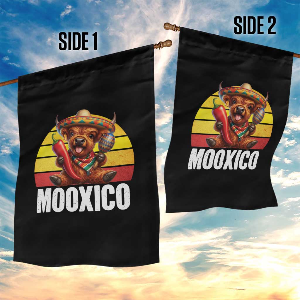 Funny Highland Cow MooXico Garden Flag Cinco De Mayo Fiesta Party TS12 Print Your Wear