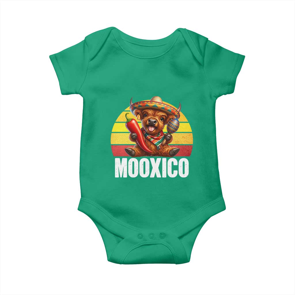 Funny Highland Cow MooXico Baby Onesie Cinco De Mayo Fiesta Party TS12 Irish Green Print Your Wear