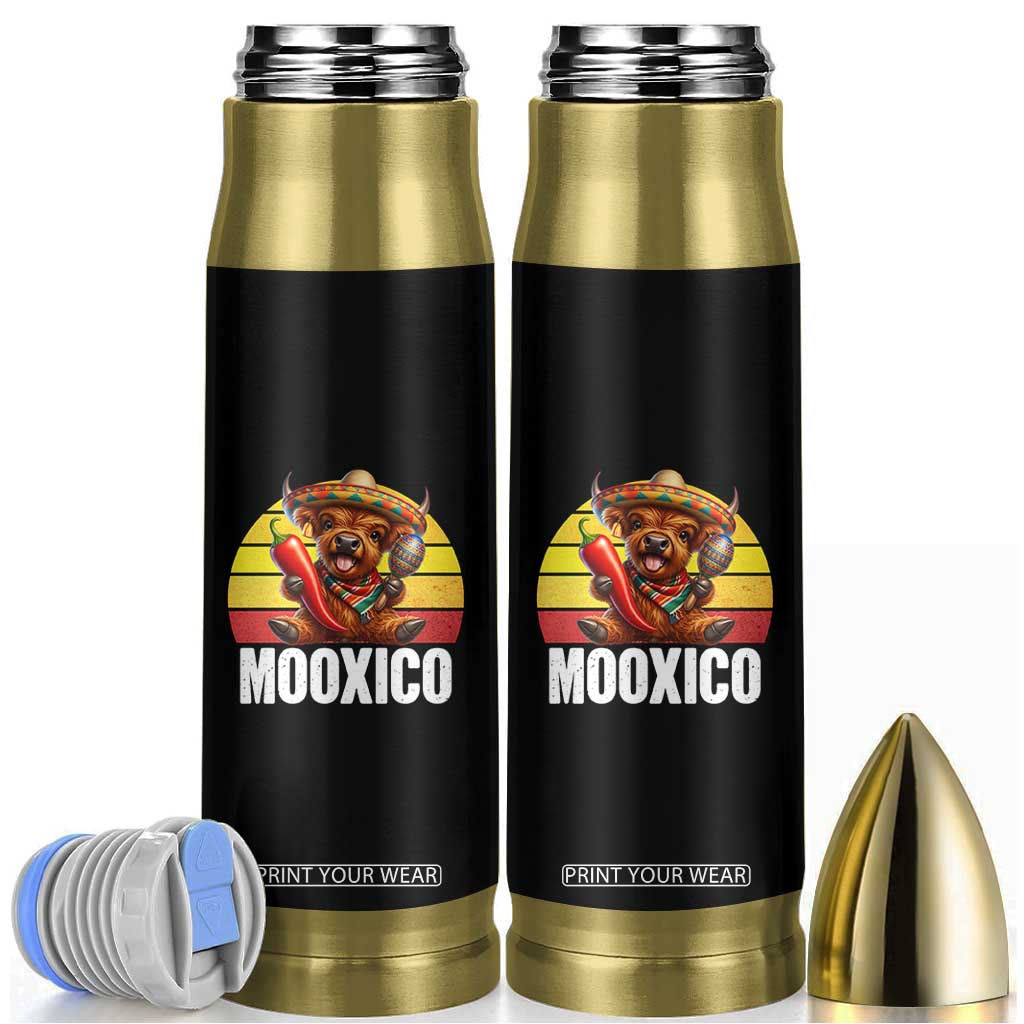 Funny Highland Cow MooXico Bullet Tumbler Cinco De Mayo Fiesta Party TS12 Black Print Your Wear