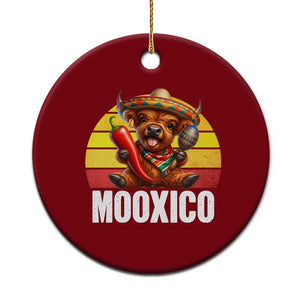 Funny Highland Cow MooXico Ceramic Ornament Cinco De Mayo Fiesta Party TS12 1pc Red Print Your Wear