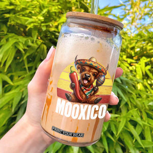 Funny Highland Cow MooXico Glass Can Cinco De Mayo Fiesta Party TS12 Black Print Your Wear