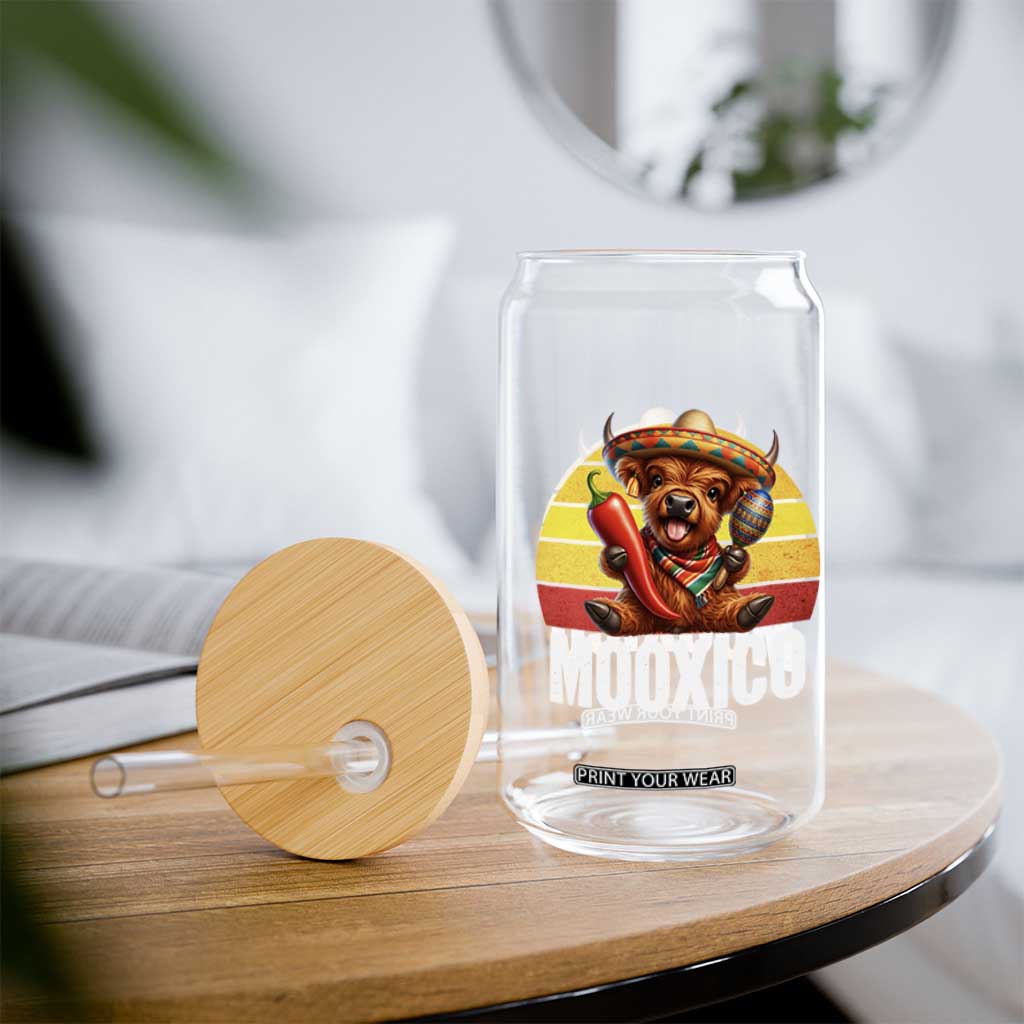 Funny Highland Cow MooXico Glass Can Cinco De Mayo Fiesta Party TS12 Print Your Wear