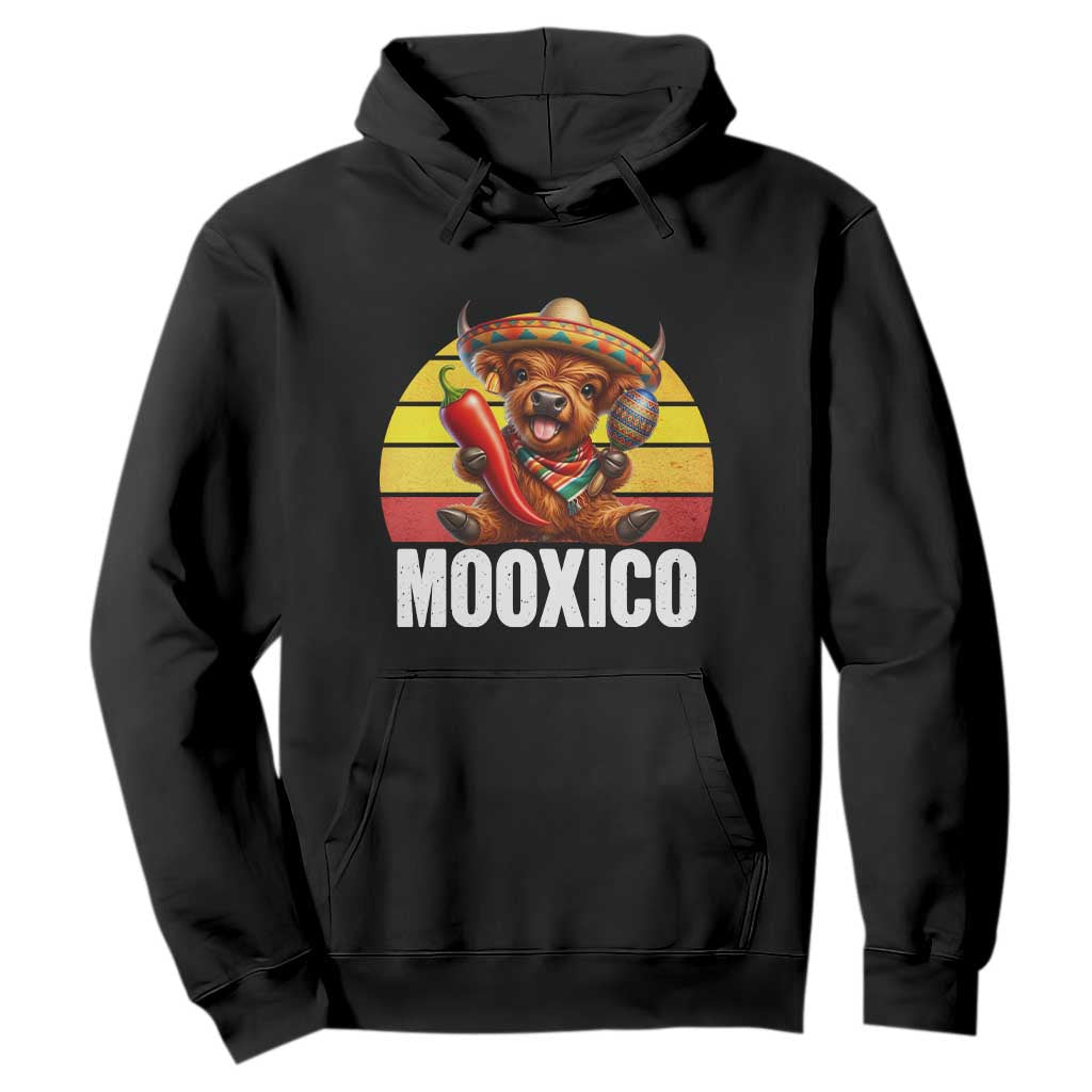 Funny Highland Cow MooXico Hoodie Cinco De Mayo Fiesta Party TS12 Black Print Your Wear