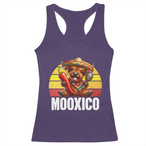 Funny Highland Cow MooXico Racerback Tank Top Cinco De Mayo Fiesta Party TS12 Purple Print Your Wear