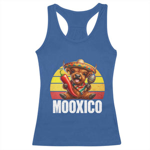 Funny Highland Cow MooXico Racerback Tank Top Cinco De Mayo Fiesta Party TS12 Royal Blue Print Your Wear
