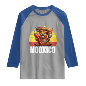 Funny Highland Cow MooXico Raglan Shirt Cinco De Mayo Fiesta Party TS12 Sport Gray Royal Print Your Wear