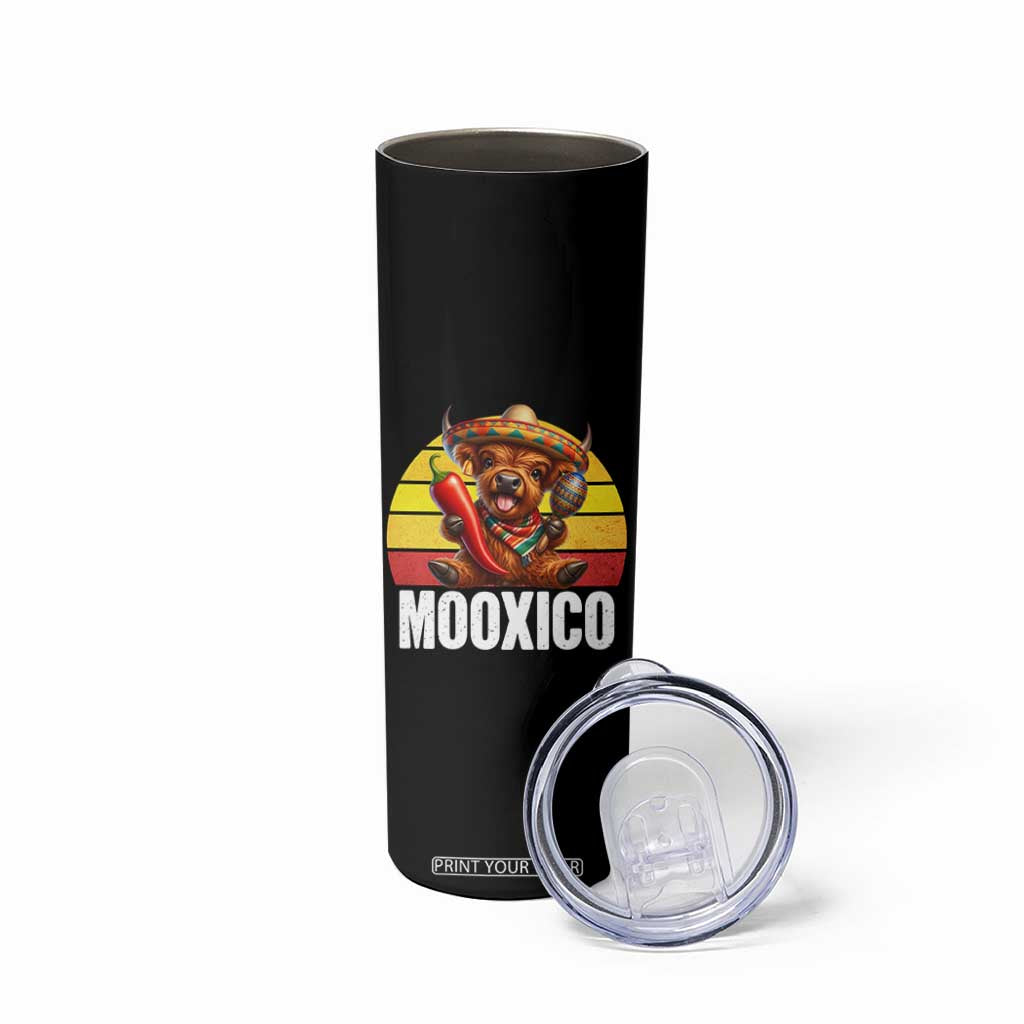 Funny Highland Cow MooXico Skinny Tumbler Cinco De Mayo Fiesta Party TS12 Print Your Wear