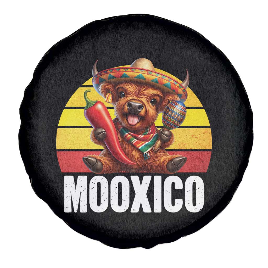 Funny Highland Cow MooXico Spare Tire Cover Cinco De Mayo Fiesta Party TS12 Print Your Wear