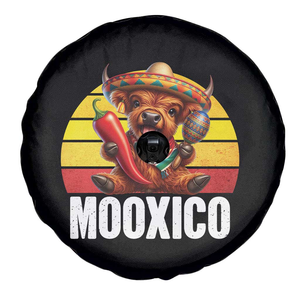 Funny Highland Cow MooXico Spare Tire Cover Cinco De Mayo Fiesta Party TS12 Print Your Wear