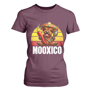 Funny Highland Cow MooXico T Shirt For Women Cinco De Mayo Fiesta Party TS12 Maroon Print Your Wear