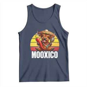 Funny Highland Cow MooXico Tank Top Cinco De Mayo Fiesta Party TS12 Navy Print Your Wear