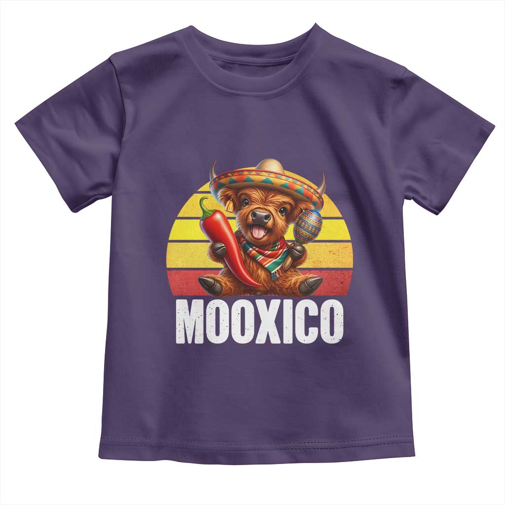 Funny Highland Cow MooXico Toddler T Shirt Cinco De Mayo Fiesta Party TS12 Purple Print Your Wear