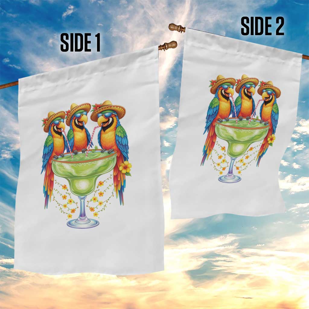 Cinco De Mayo Summer Party Garden Flag Funny Parrots Drinking Margaritas TS12 Print Your Wear