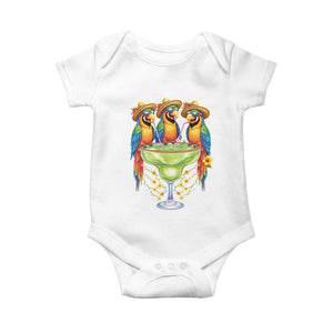 Cinco De Mayo Summer Party Baby Onesie Funny Parrots Drinking Margaritas TS12 White Print Your Wear