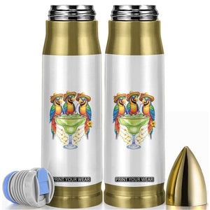 Cinco De Mayo Summer Party Bullet Tumbler Funny Parrots Drinking Margaritas TS12 White Print Your Wear