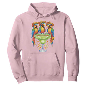 Cinco De Mayo Summer Party Hoodie Funny Parrots Drinking Margaritas TS12 Light Pink Print Your Wear