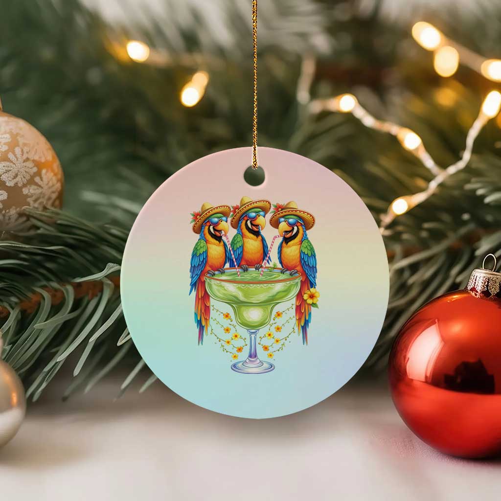 Cinco De Mayo Summer Party Ceramic Ornament Funny Parrots Drinking Margaritas TS12 1pc Pastel Print Your Wear