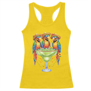 Cinco De Mayo Summer Party Racerback Tank Top Funny Parrots Drinking Margaritas TS12 Daisy Print Your Wear