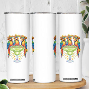 Cinco De Mayo Summer Party Skinny Tumbler Funny Parrots Drinking Margaritas TS12 Print Your Wear