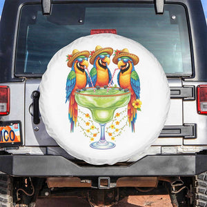 Cinco De Mayo Summer Party Spare Tire Cover Funny Parrots Drinking Margaritas TS12 No hole White Print Your Wear
