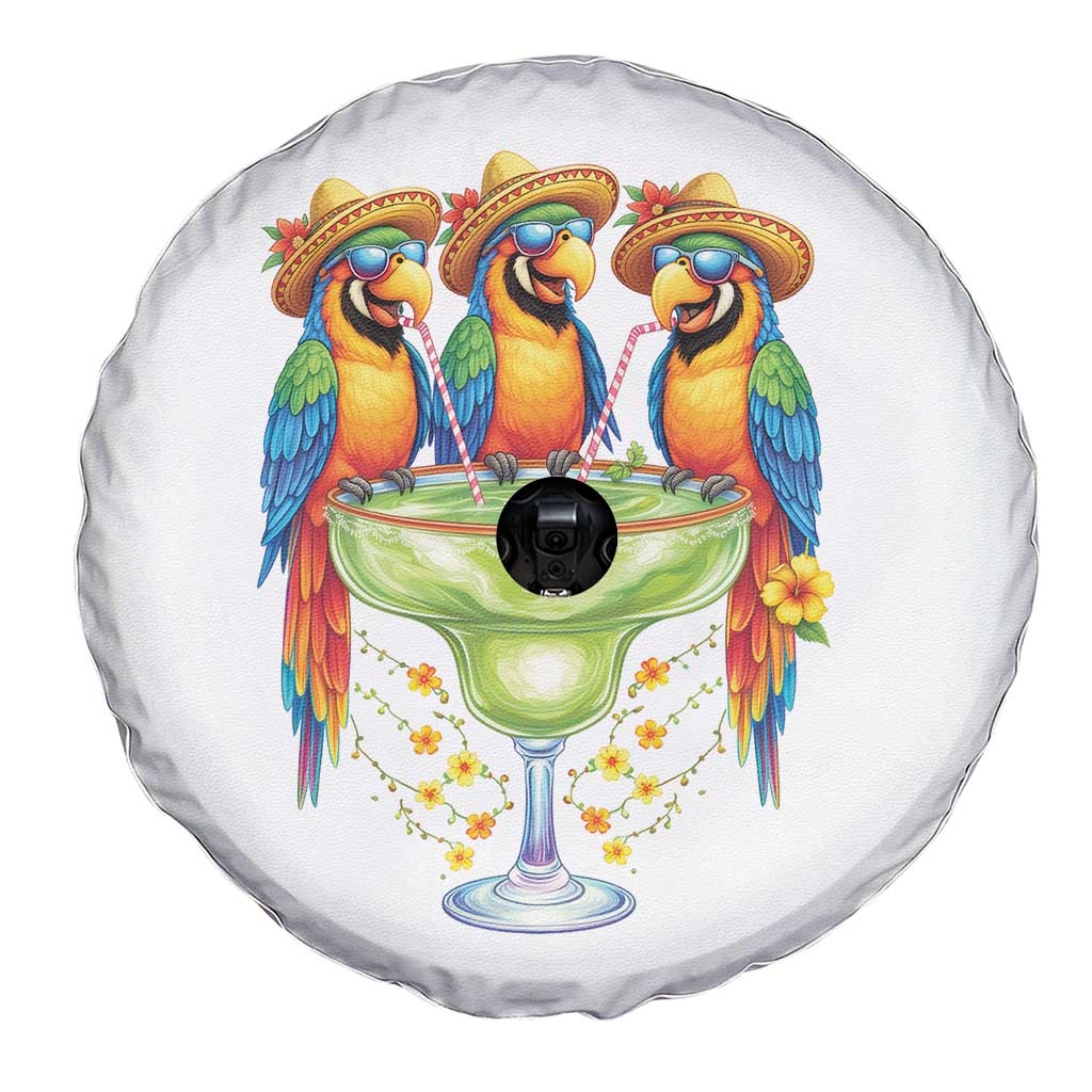 Cinco De Mayo Summer Party Spare Tire Cover Funny Parrots Drinking Margaritas TS12 Print Your Wear