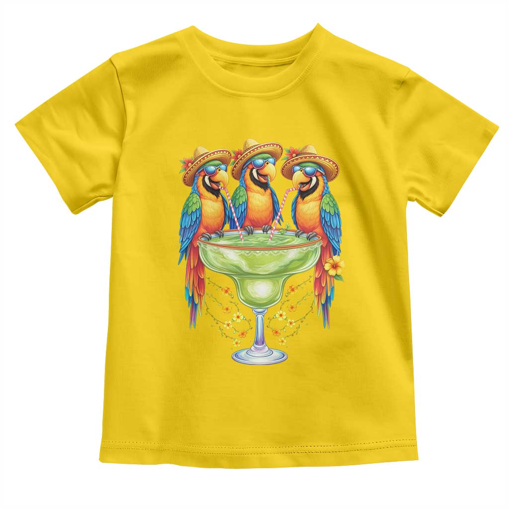 Cinco De Mayo Summer Party Toddler T Shirt Funny Parrots Drinking Margaritas TS12 Daisy Print Your Wear