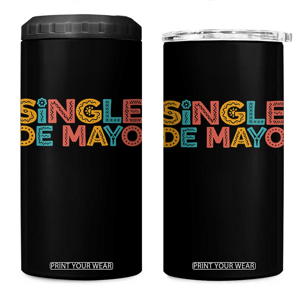 Mexican Fiesta Party Gift 4 in 1 Can Cooler Tumbler Single De Mayo TS12 One Size: 16 oz Black Print Your Wear