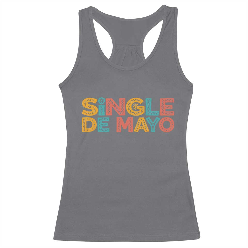 Mexican Fiesta Party Gift Racerback Tank Top Single De Mayo TS12 Charcoal Print Your Wear