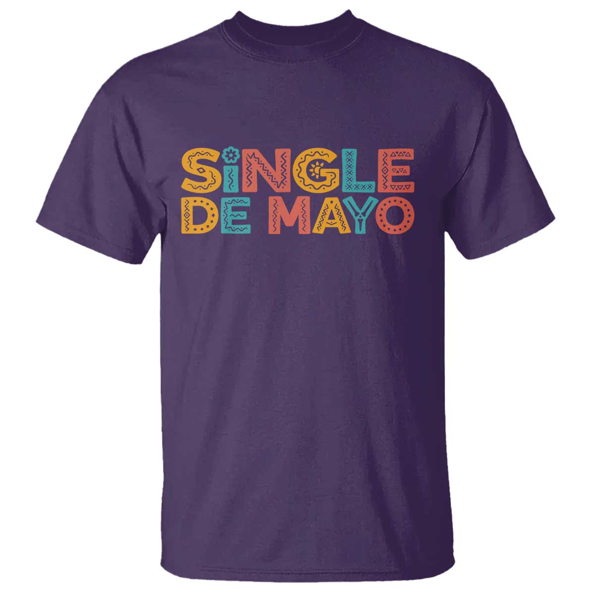 Mexican Fiesta Party Gift T Shirt Single De Mayo TS12 Purple Print Your Wear