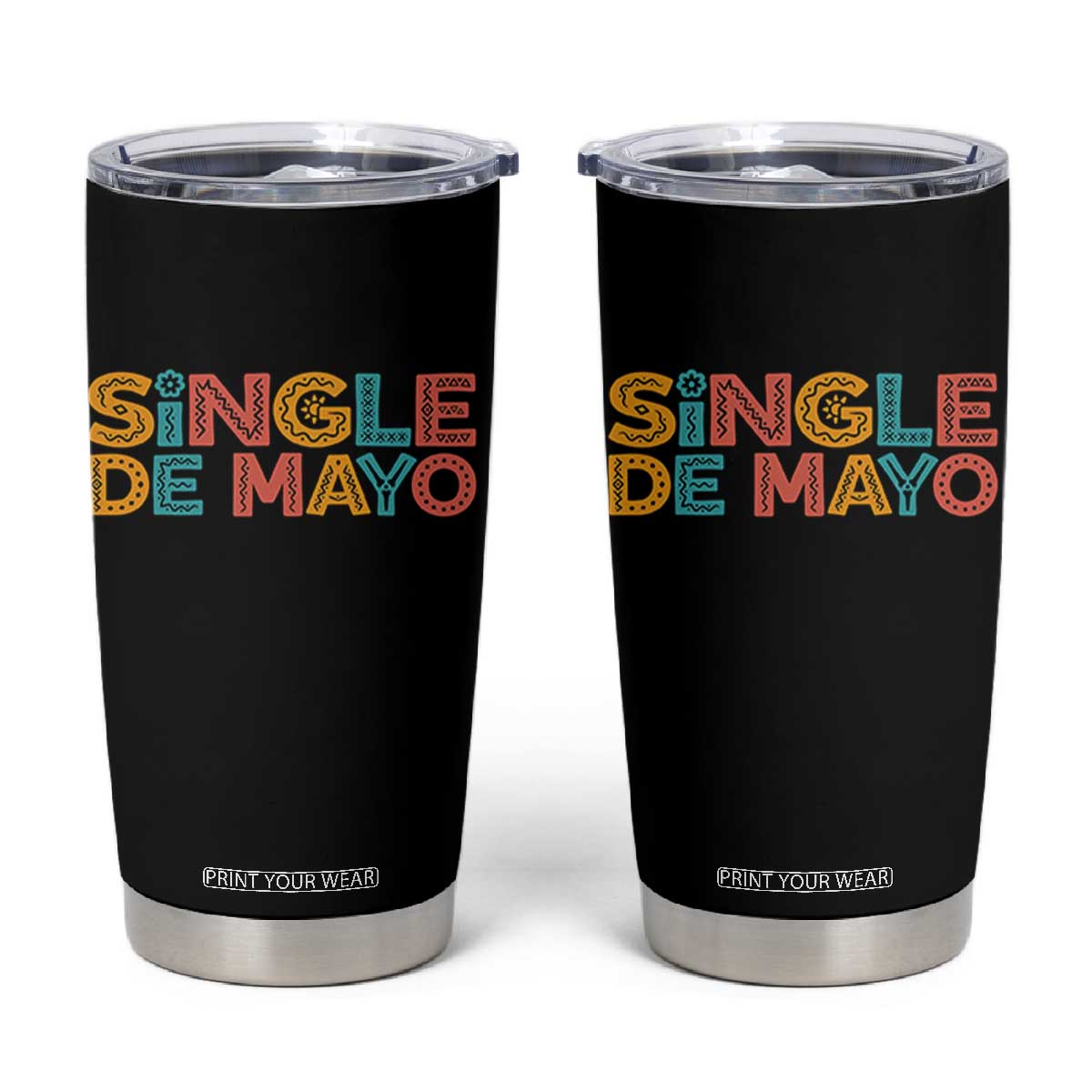 Mexican Fiesta Party Gift Tumbler Cup Single De Mayo TS12 Black Print Your Wear