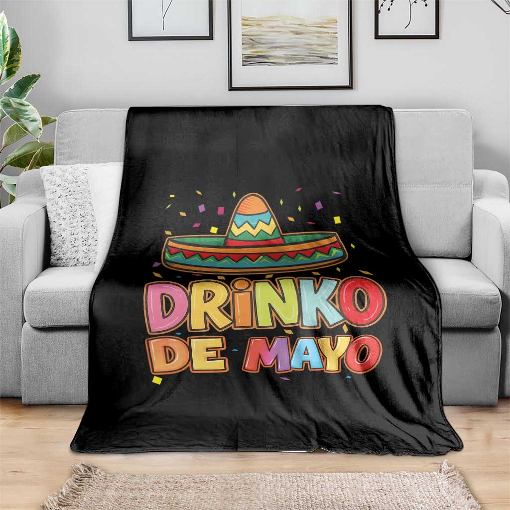 Funny Cinco De Mayo Day Drinking Fiesta Party Throw Blanket Drinko De Mayo TS12 Print Your Wear