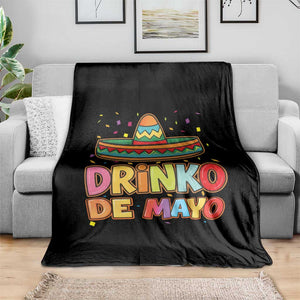 Funny Cinco De Mayo Day Drinking Fiesta Party Throw Blanket Drinko De Mayo TS12 Print Your Wear