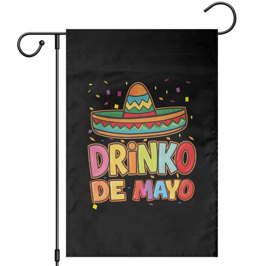 Funny Cinco De Mayo Day Drinking Fiesta Party Garden Flag Drinko De Mayo TS12 Black Print Your Wear