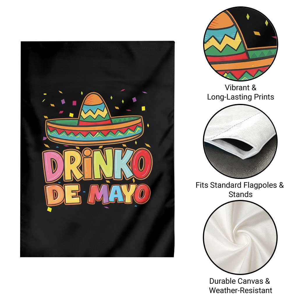 Funny Cinco De Mayo Day Drinking Fiesta Party Garden Flag Drinko De Mayo TS12 Print Your Wear