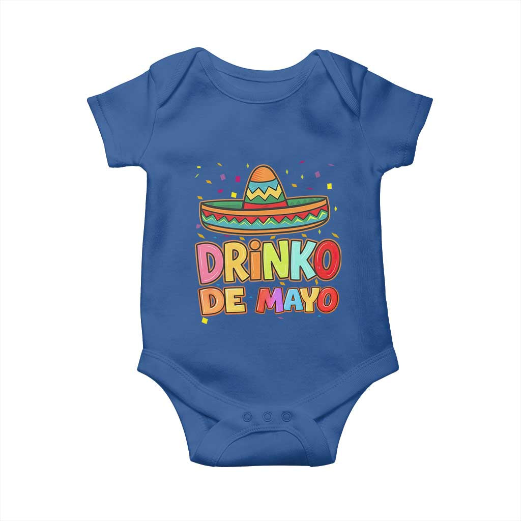 Funny Cinco De Mayo Day Drinking Fiesta Party Baby Onesie Drinko De Mayo TS12 Royal Blue Print Your Wear