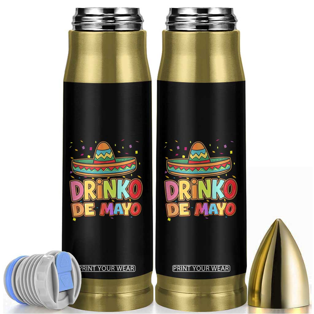 Funny Cinco De Mayo Day Drinking Fiesta Party Bullet Tumbler Drinko De Mayo TS12 Black Print Your Wear
