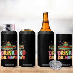 Funny Cinco De Mayo Day Drinking Fiesta Party 4 in 1 Can Cooler Tumbler Drinko De Mayo TS12 Print Your Wear