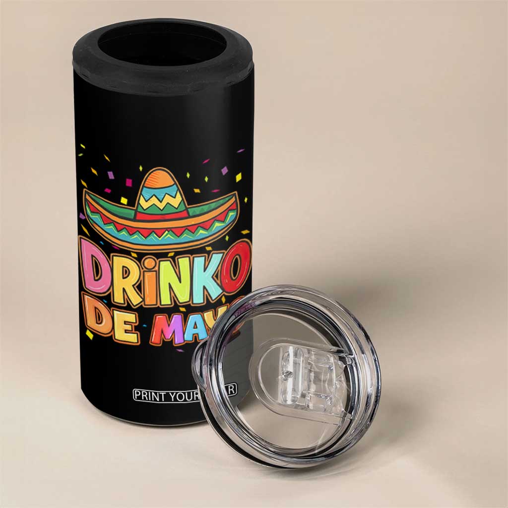 Funny Cinco De Mayo Day Drinking Fiesta Party 4 in 1 Can Cooler Tumbler Drinko De Mayo TS12 Print Your Wear