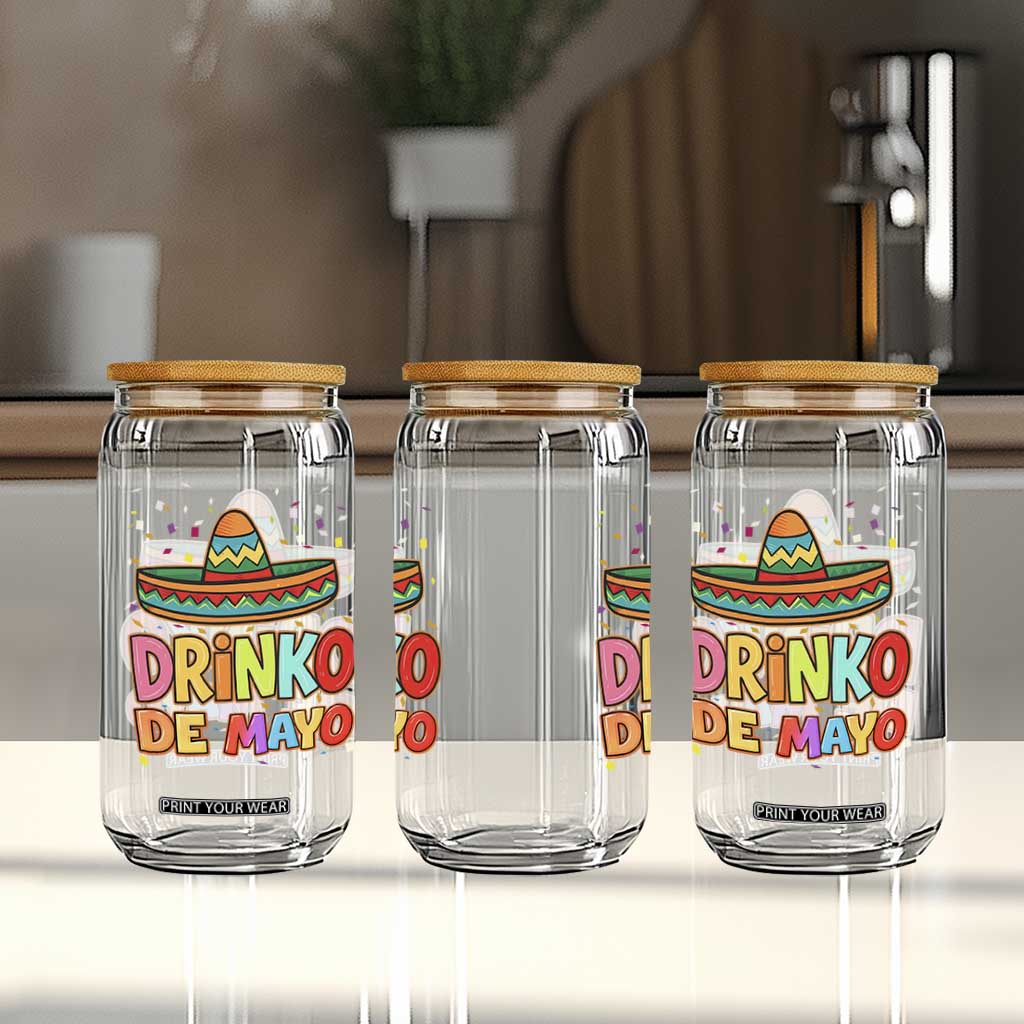 Funny Cinco De Mayo Day Drinking Fiesta Party Glass Can Drinko De Mayo TS12 Print Your Wear