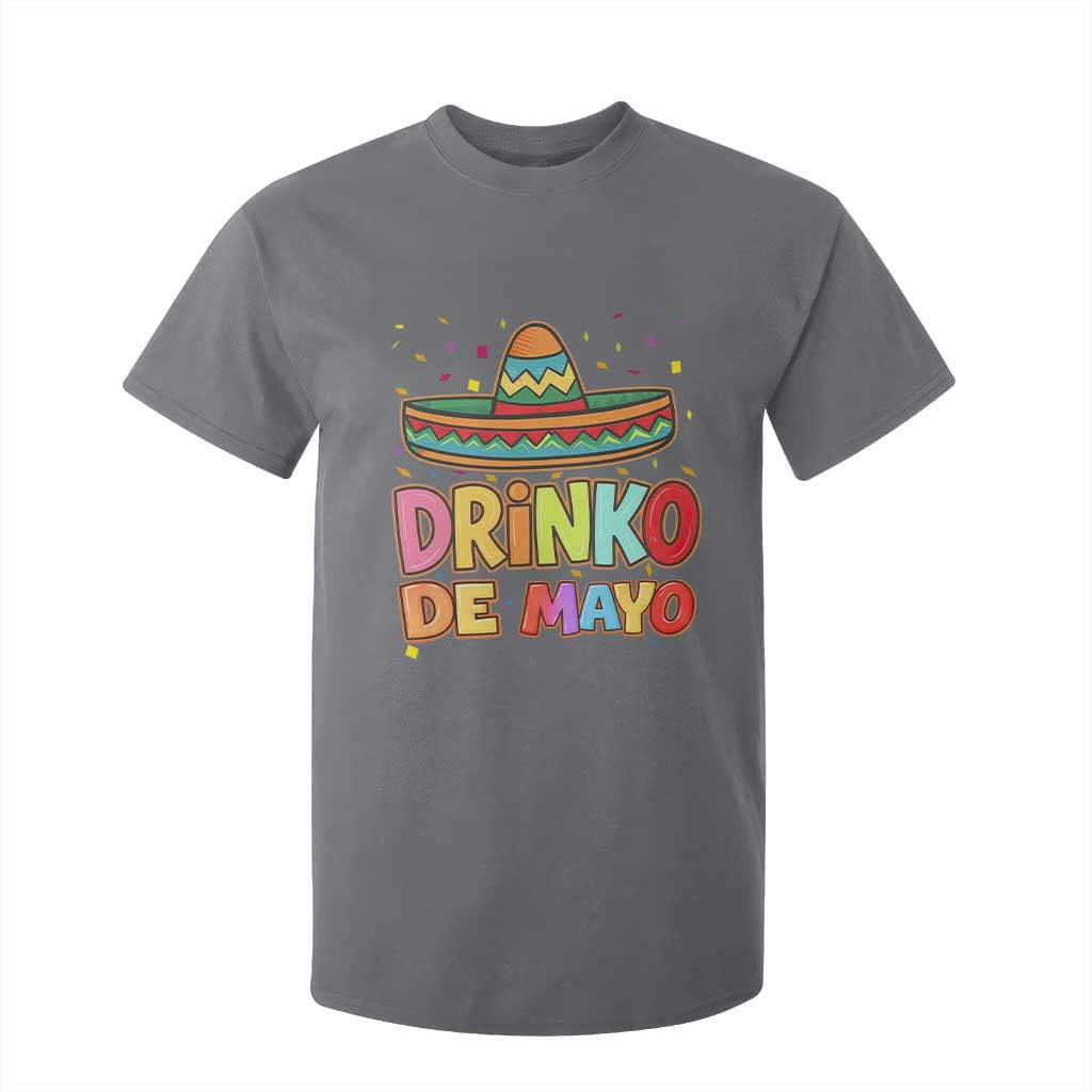 Funny Cinco De Mayo Day Drinking Fiesta Party T Shirt For Kid Drinko De Mayo TS12 Charcoal Print Your Wear