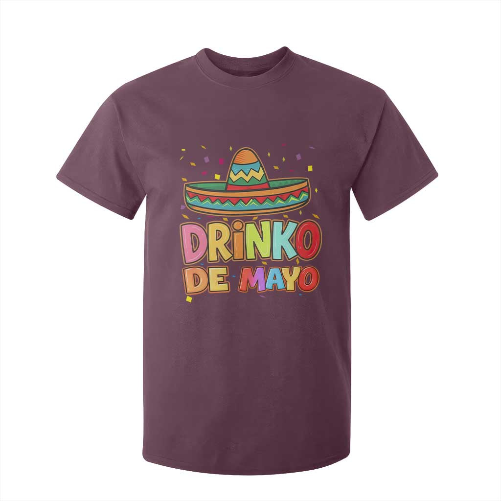 Funny Cinco De Mayo Day Drinking Fiesta Party T Shirt For Kid Drinko De Mayo TS12 Maroon Print Your Wear