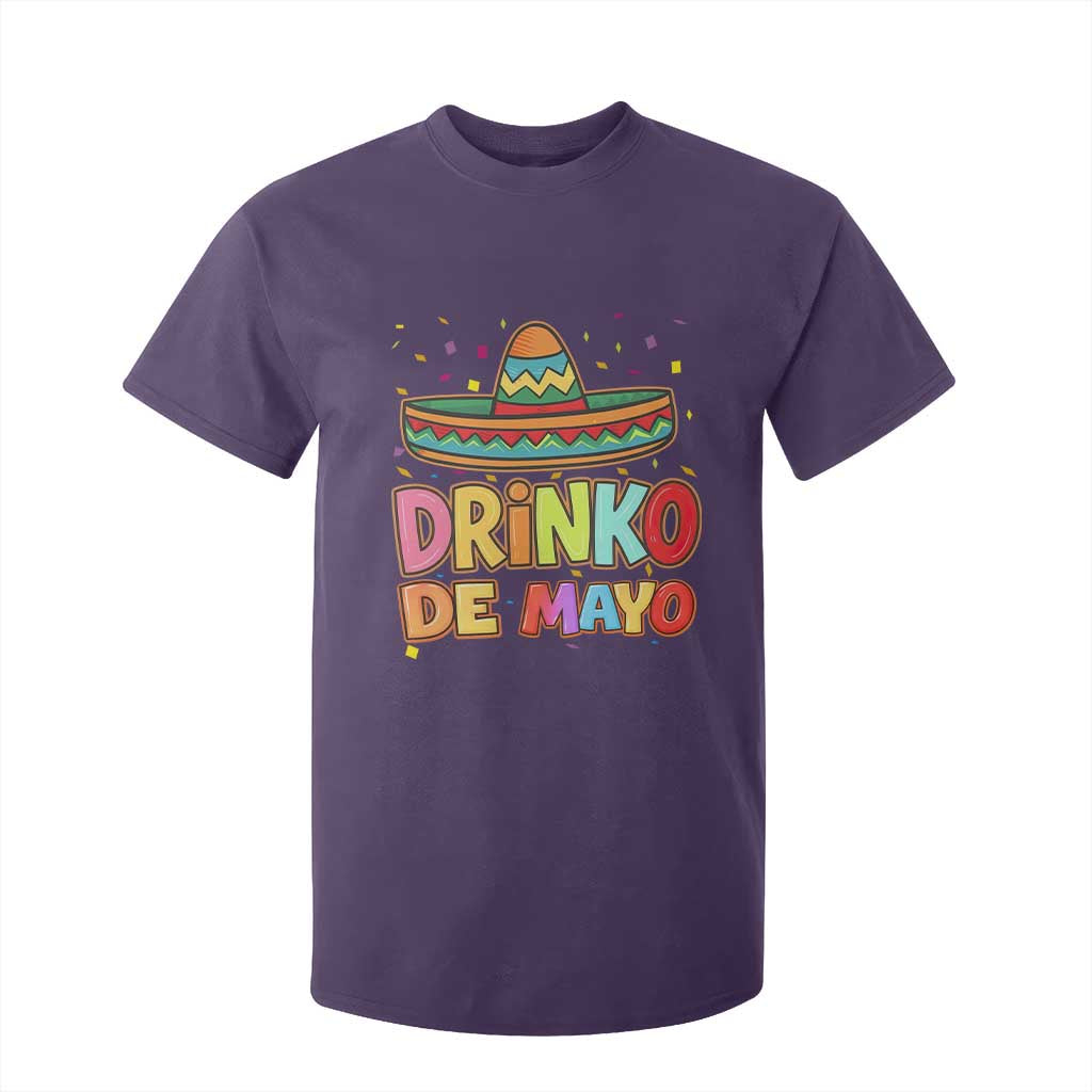 Funny Cinco De Mayo Day Drinking Fiesta Party T Shirt For Kid Drinko De Mayo TS12 Purple Print Your Wear