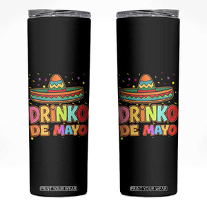 Funny Cinco De Mayo Day Drinking Fiesta Party Skinny Tumbler Drinko De Mayo TS12 Black Print Your Wear