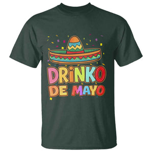 Funny Cinco De Mayo Day Drinking Fiesta Party T Shirt Drinko De Mayo TS12 Dark Forest Green Print Your Wear