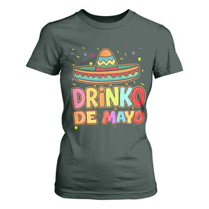 Funny Cinco De Mayo Day Drinking Fiesta Party T Shirt For Women Drinko De Mayo TS12 Dark Forest Green Print Your Wear