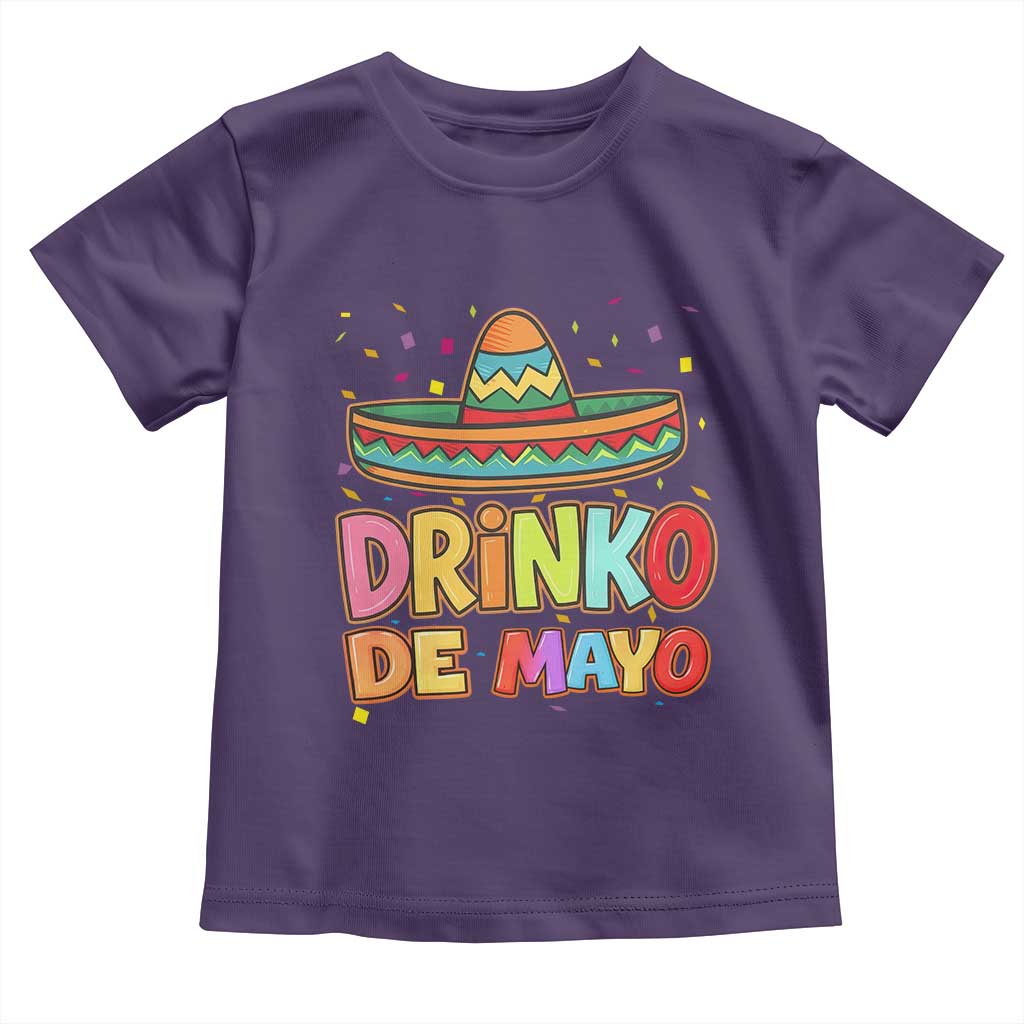 Funny Cinco De Mayo Day Drinking Fiesta Party Toddler T Shirt Drinko De Mayo TS12 Purple Print Your Wear