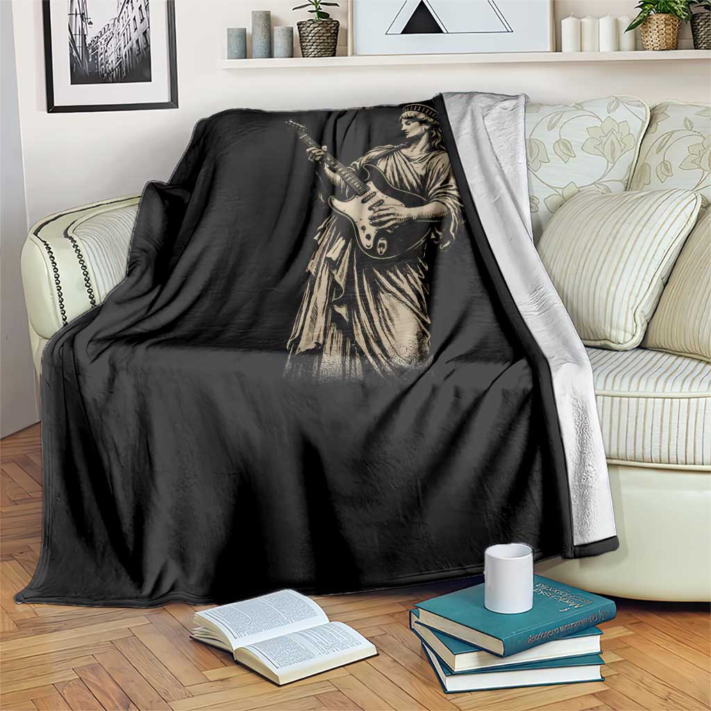 4th Of July Rock N Roll Throw Blanket Funny Statue Of Liberty Playing Guitar TS12 Print Your Wear
