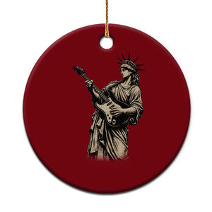 4th Of July Rock N Roll Ceramic Ornament Funny Statue Of Liberty Playing Guitar TS12 1pc Red Print Your Wear