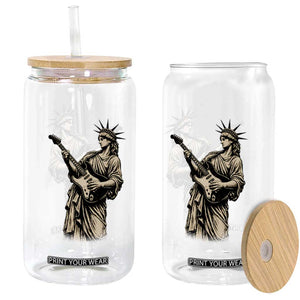 4th Of July Rock N Roll Glass Can Funny Statue Of Liberty Playing Guitar TS12 Print Your Wear